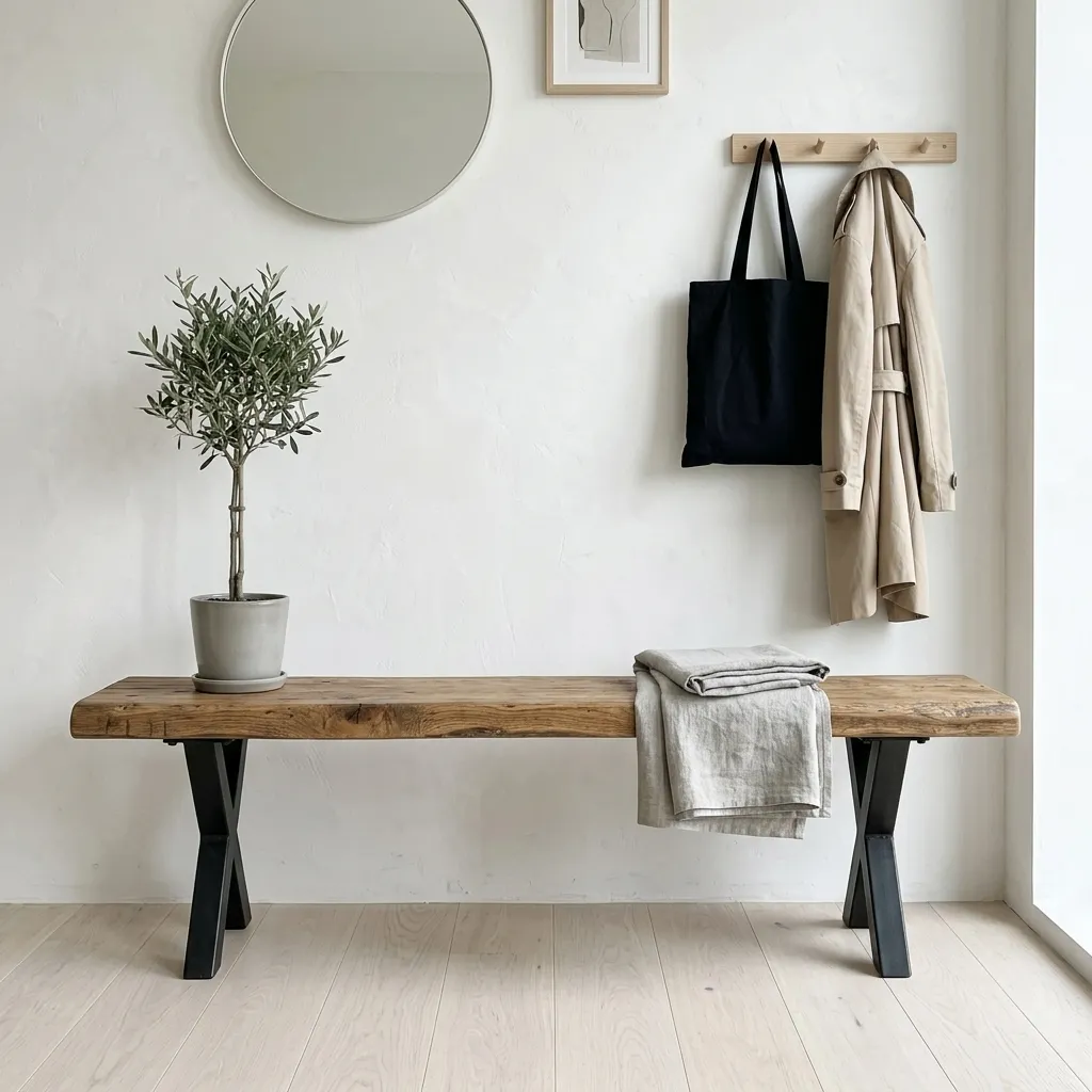 Farmhouse Solid Wood Dining Bench - view 7