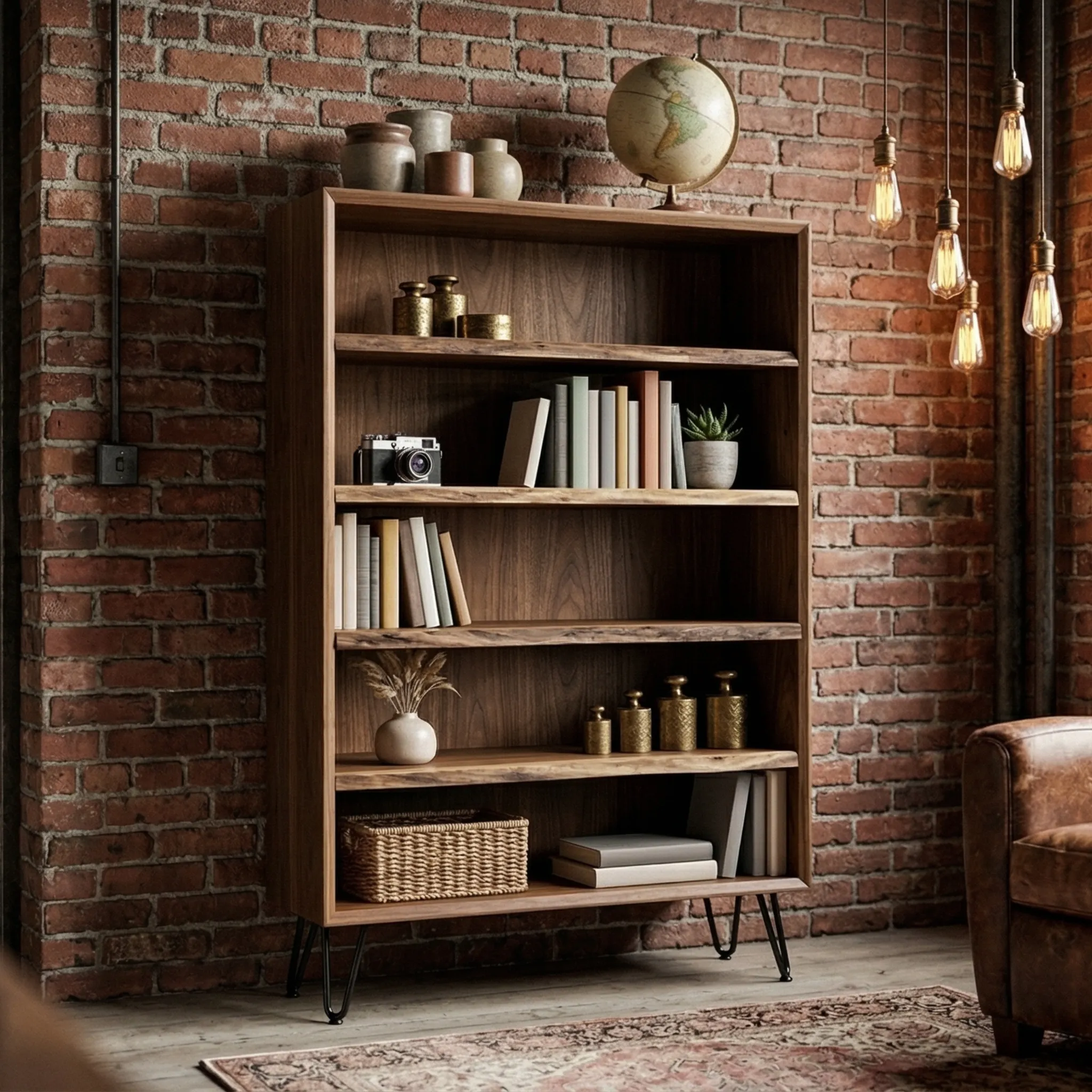 Modern Minimalist Wood Bookshelf - view 2