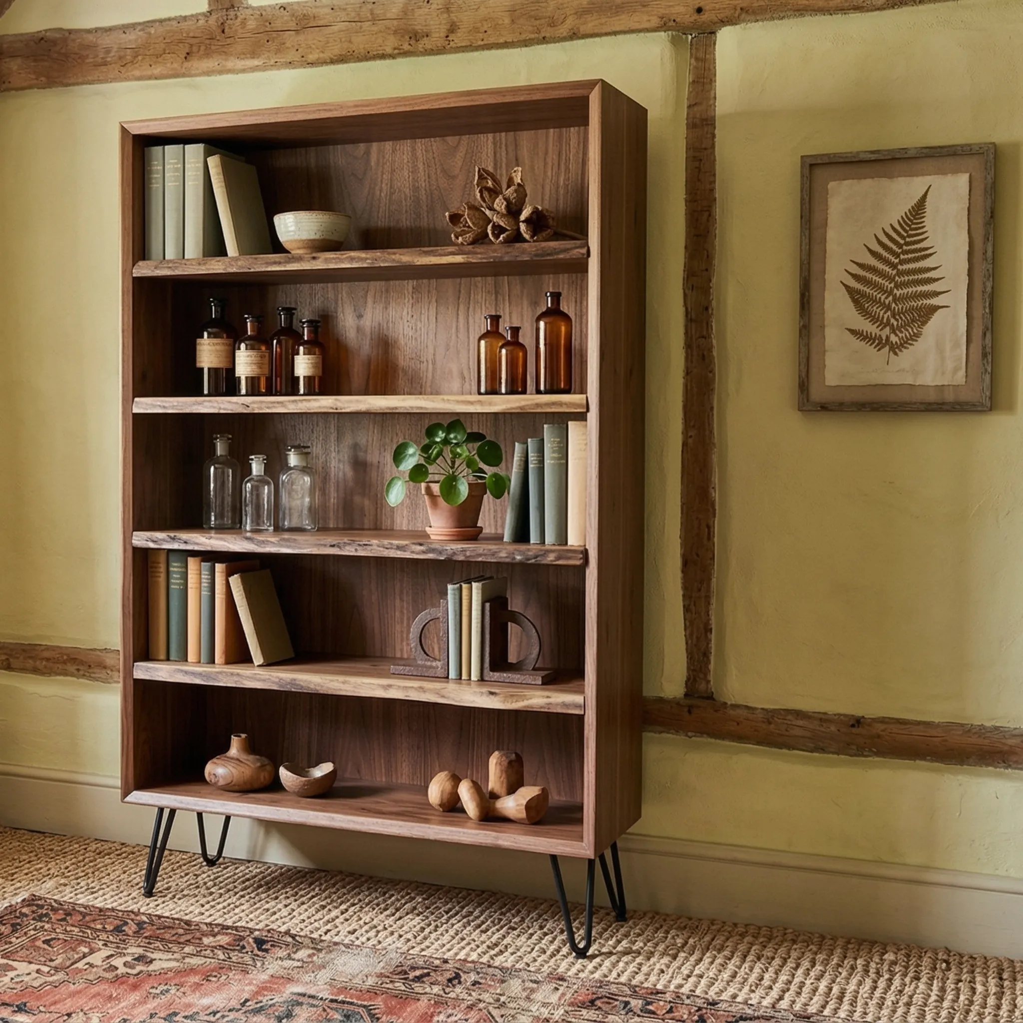 Modern Minimalist Wood Bookshelf - view 3