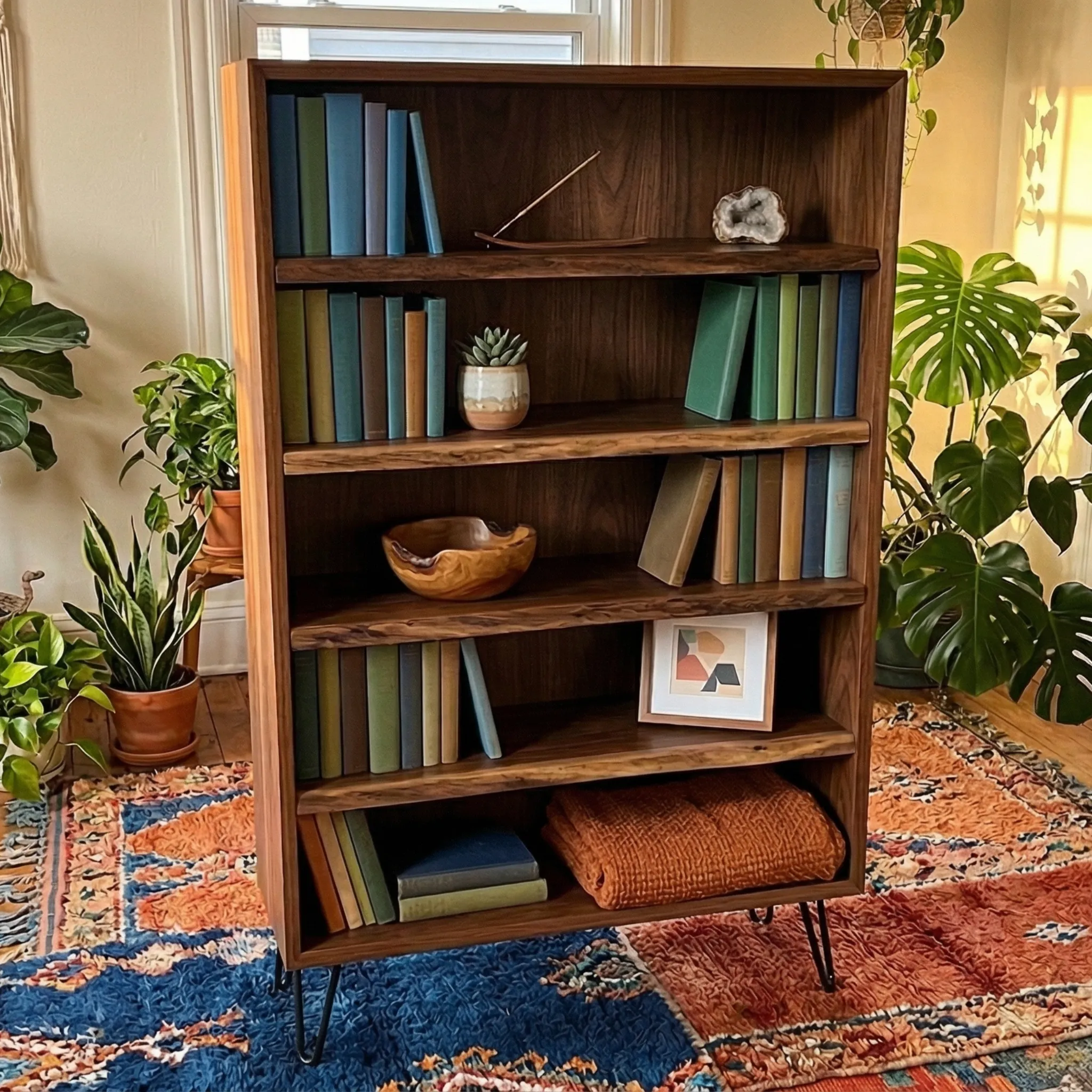 Modern Minimalist Wood Bookshelf - view 5