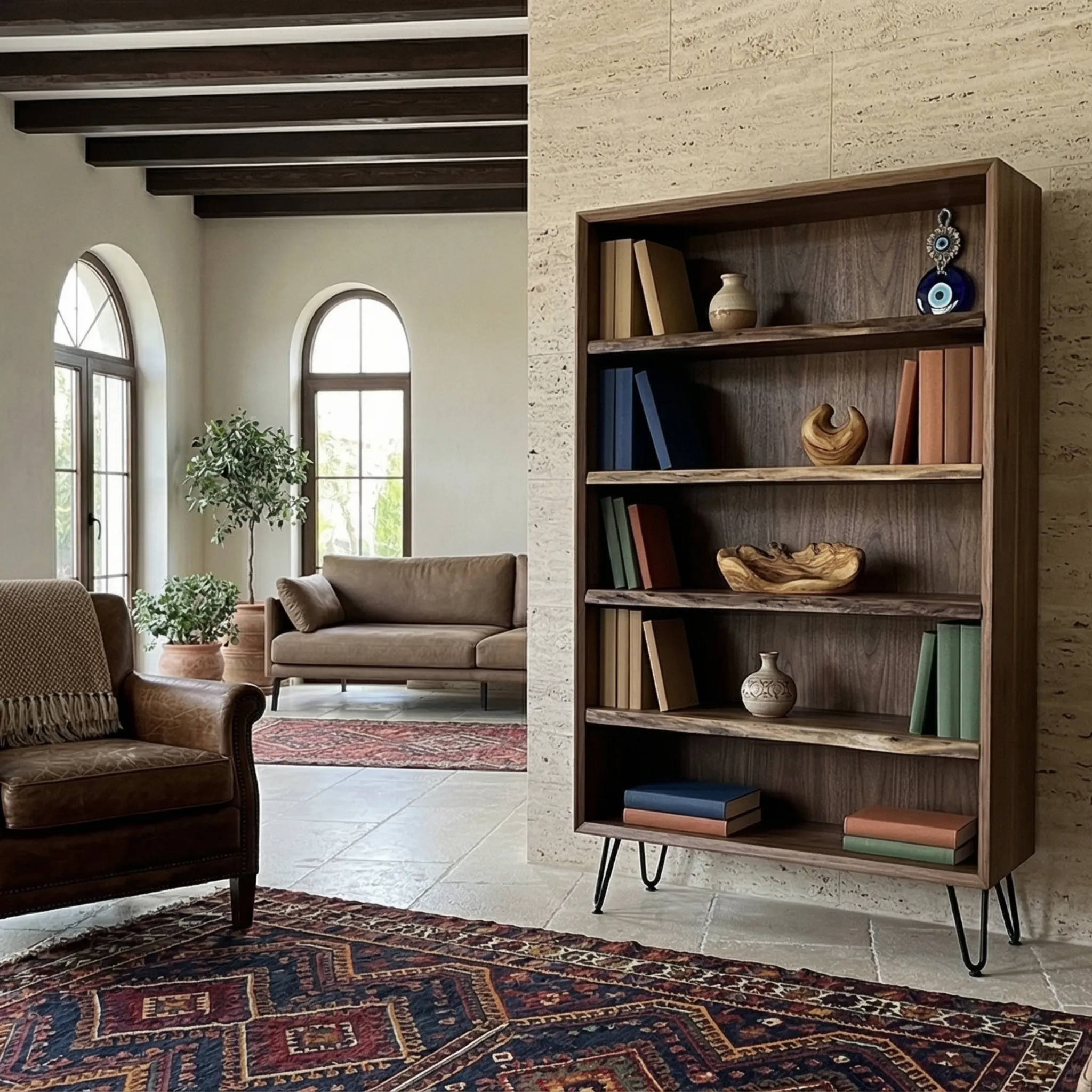 Modern Minimalist Wood Bookshelf - view 8