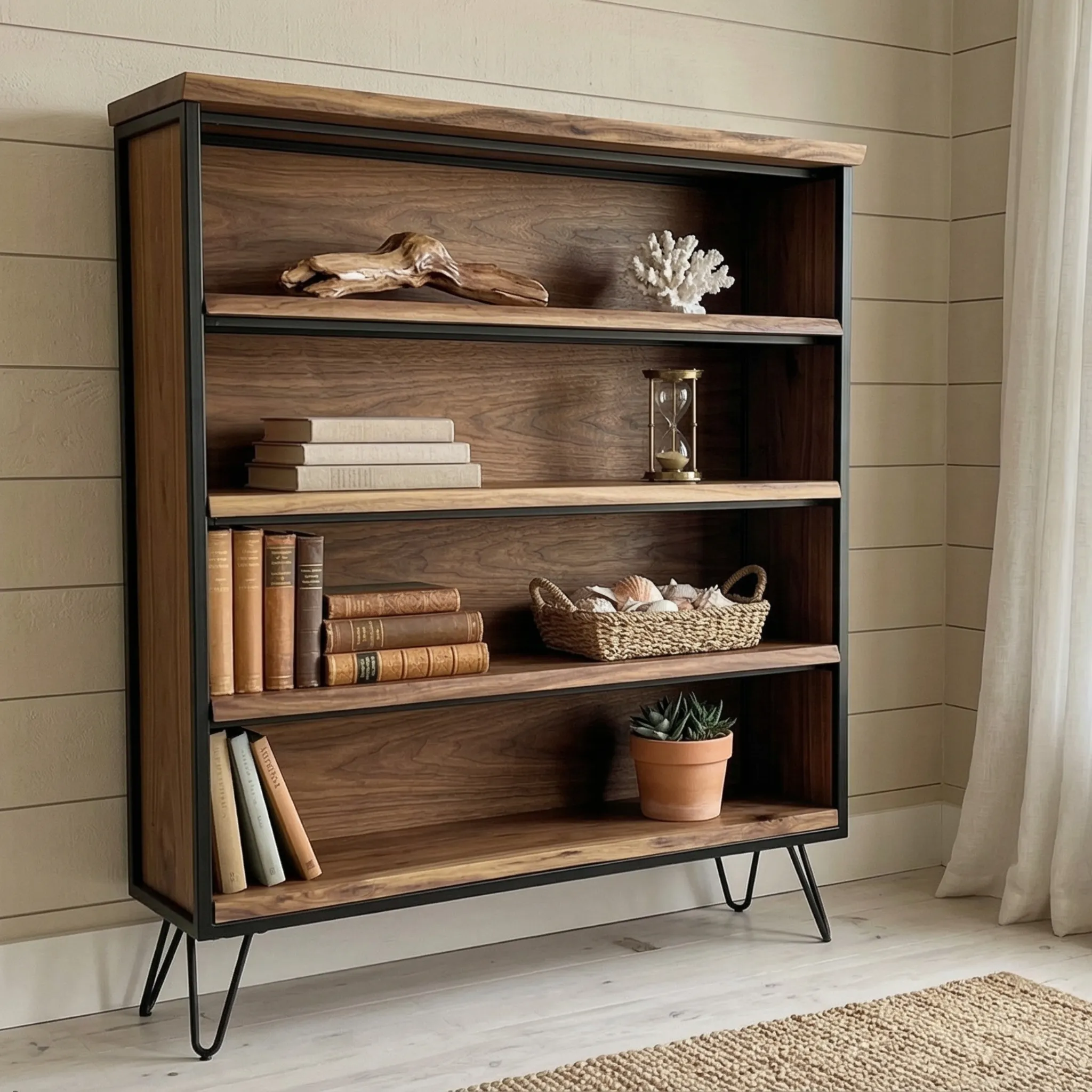 Wide Solid Wood Display Shelf - view 2