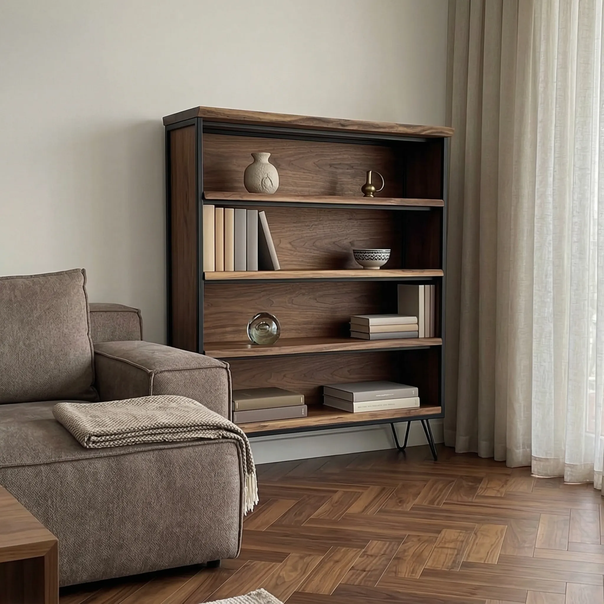 Wide Solid Wood Display Shelf - view 4