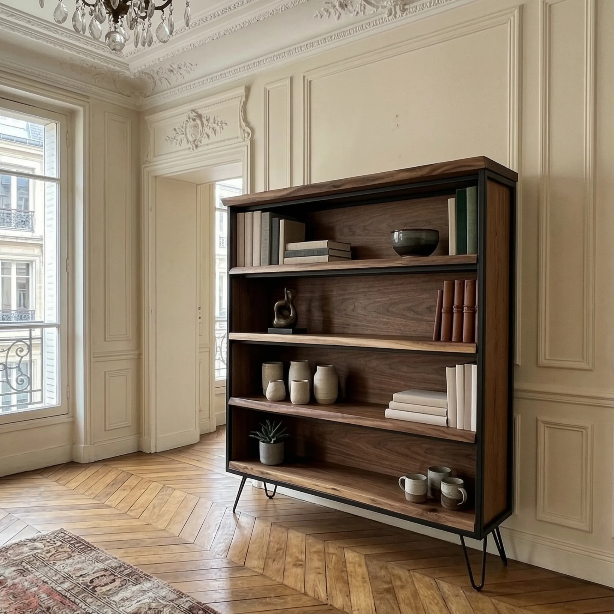 Wide Solid Wood Display Shelf - view 8