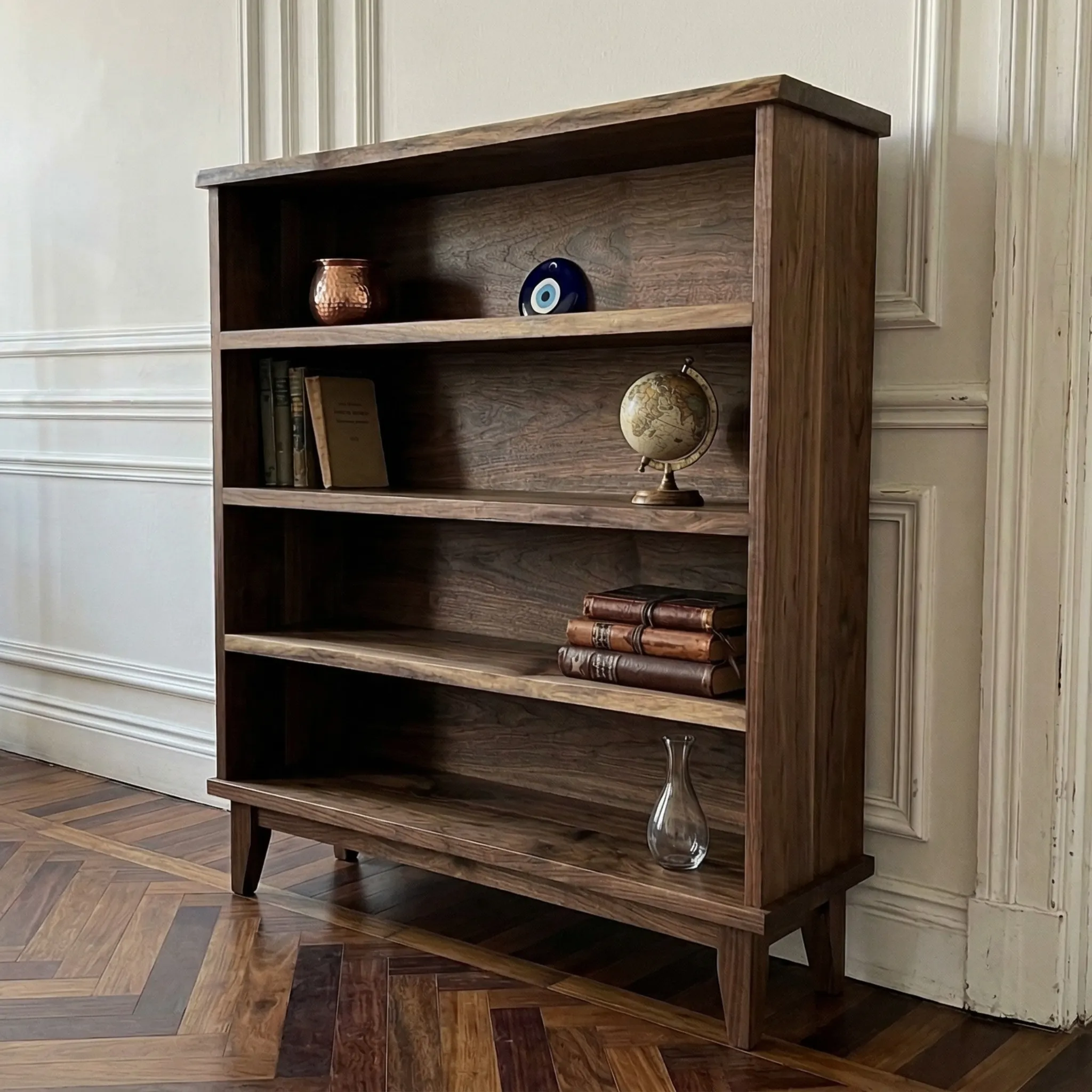 Tall Narrow Wood Bookshelf - view 2