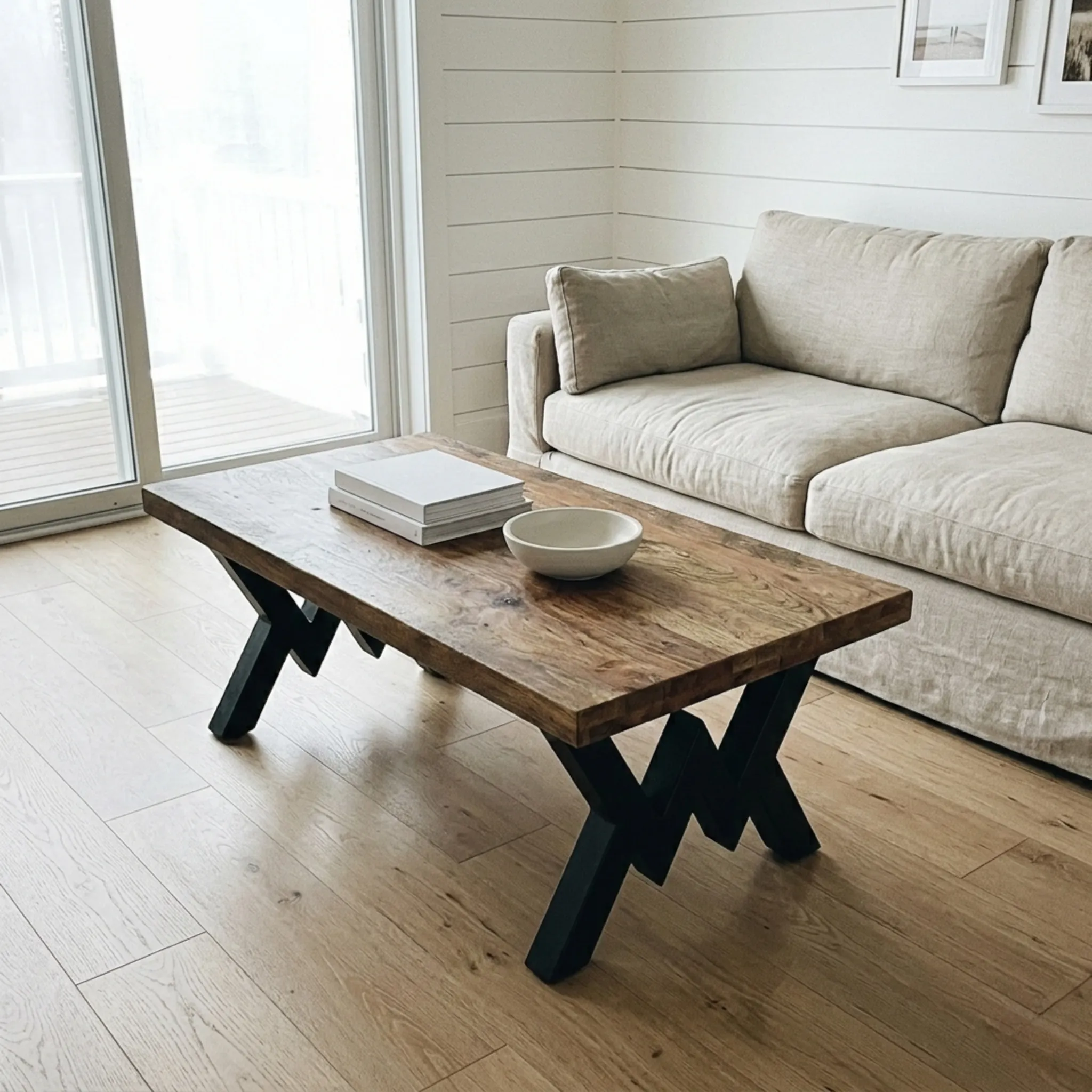 Natural Edge Wood Coffee Table - view 2
