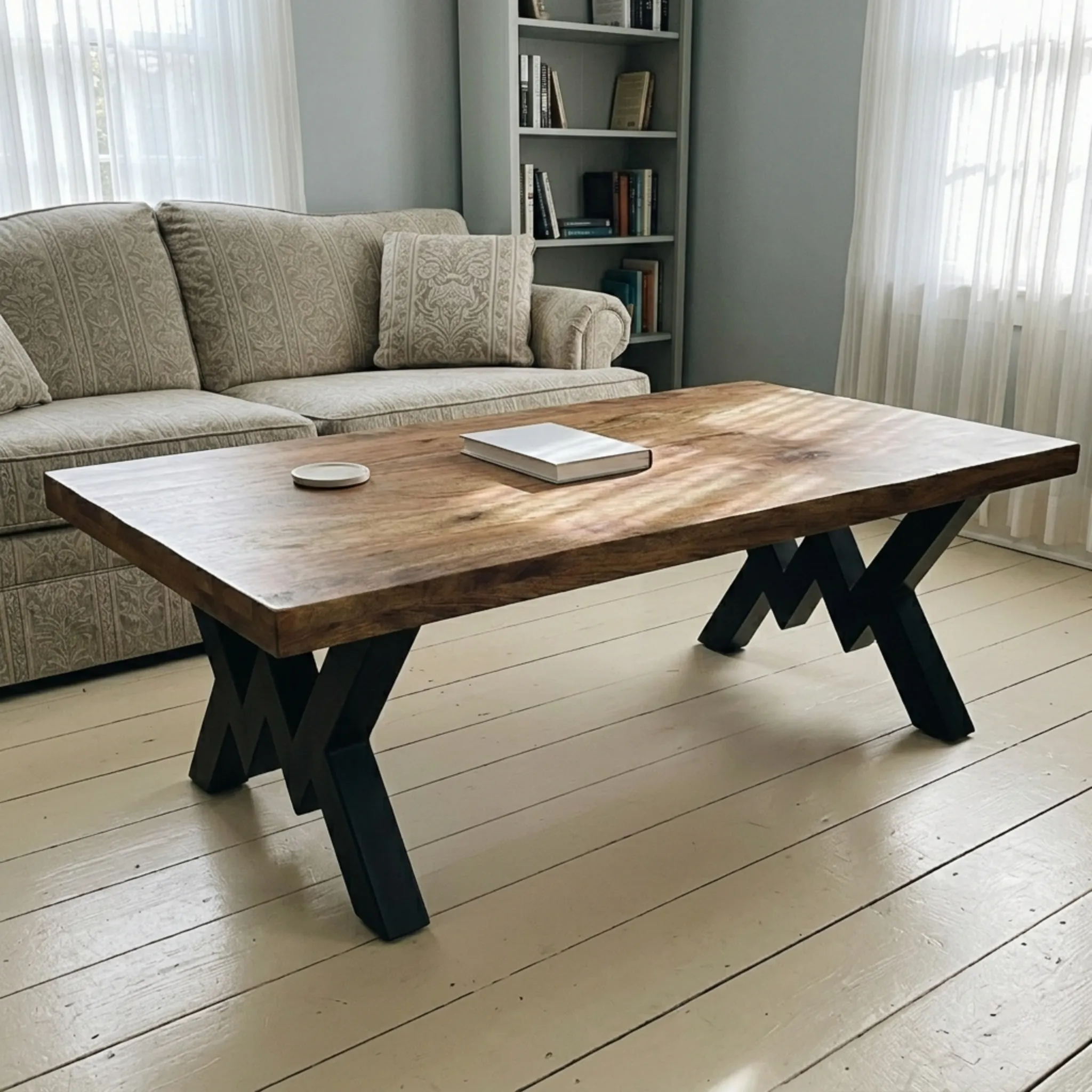 Natural Edge Wood Coffee Table - view 3