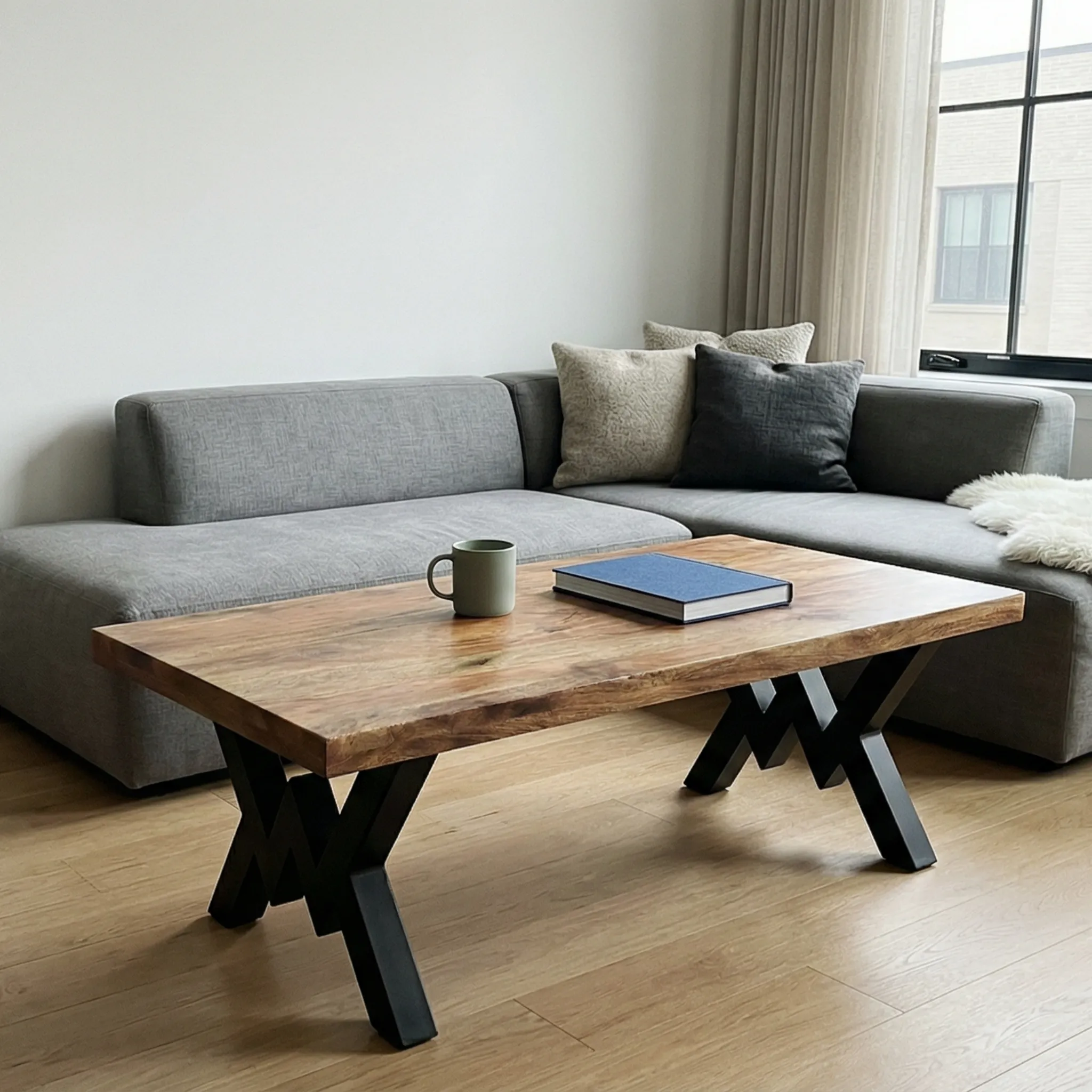 Natural Edge Wood Coffee Table - view 6