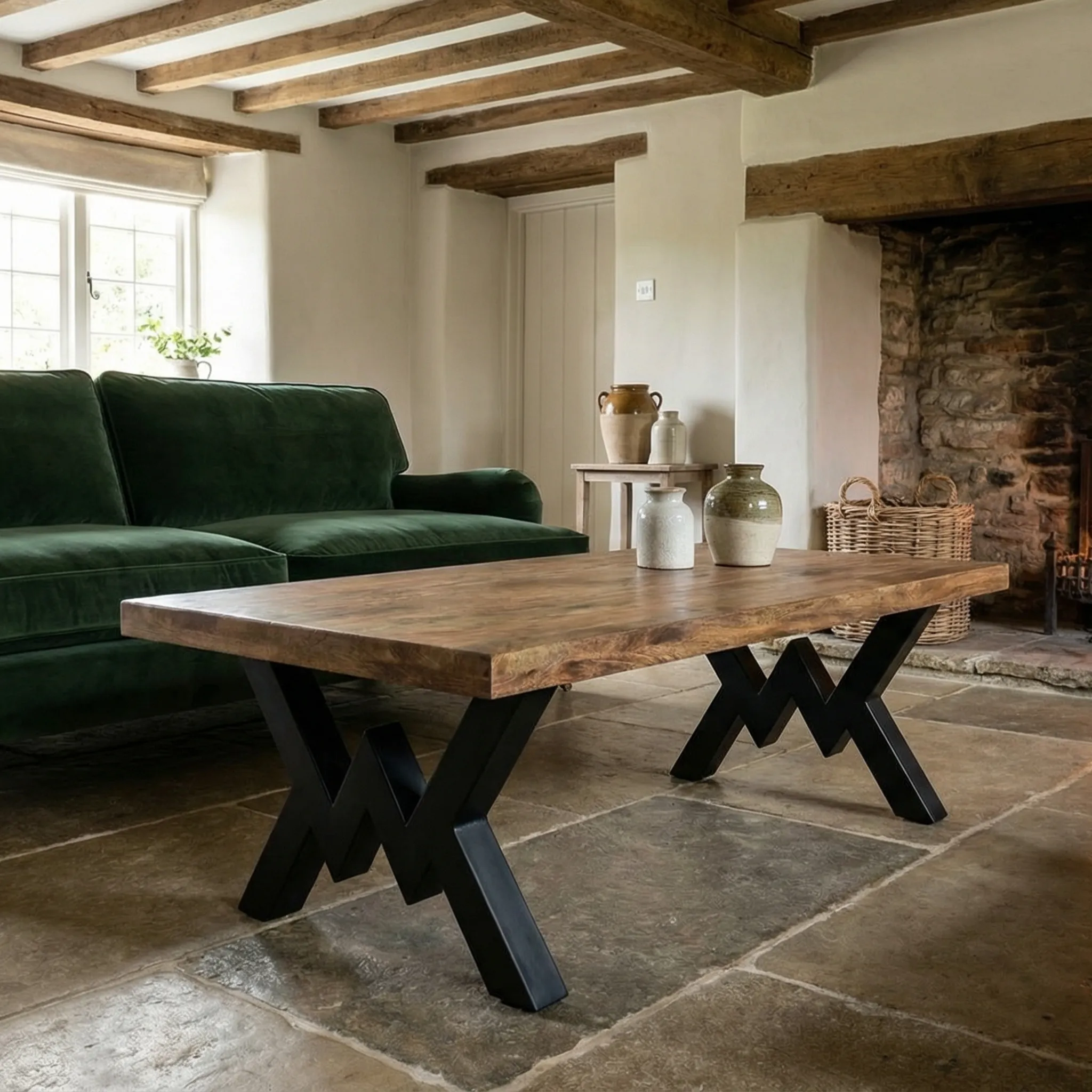 Natural Edge Wood Coffee Table - view 7