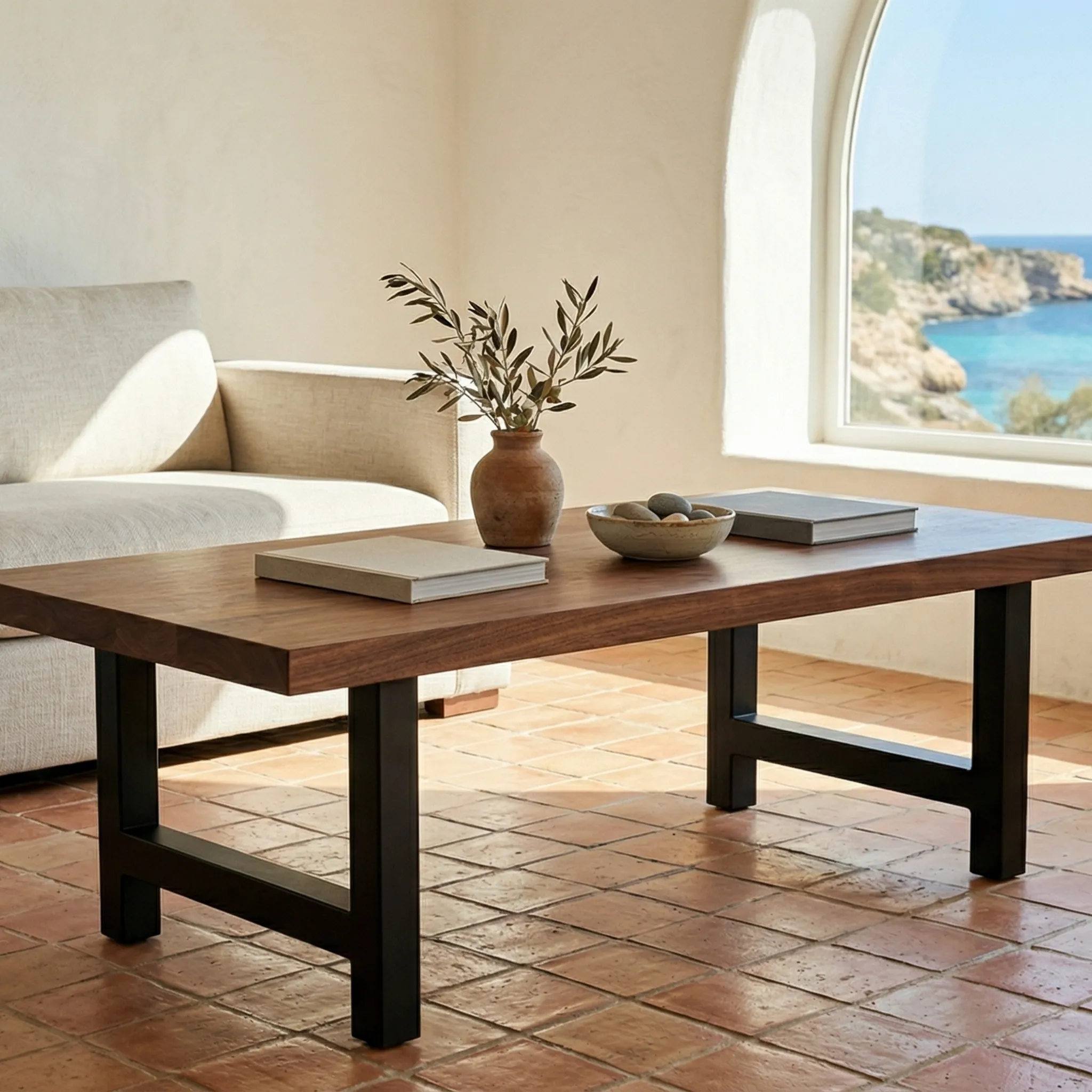 Round Solid Wood Coffee Table - view 2