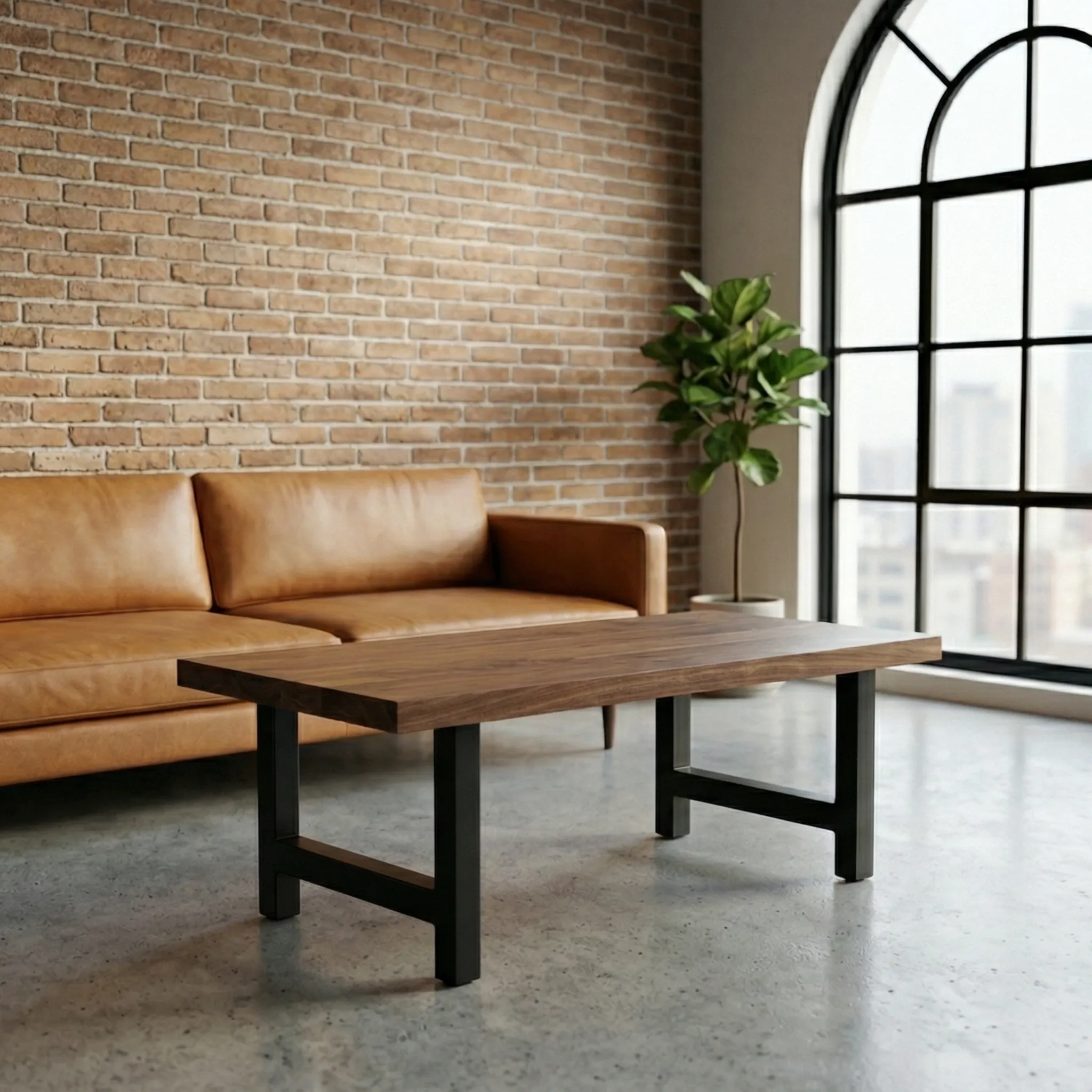 Round Solid Wood Coffee Table - view 4