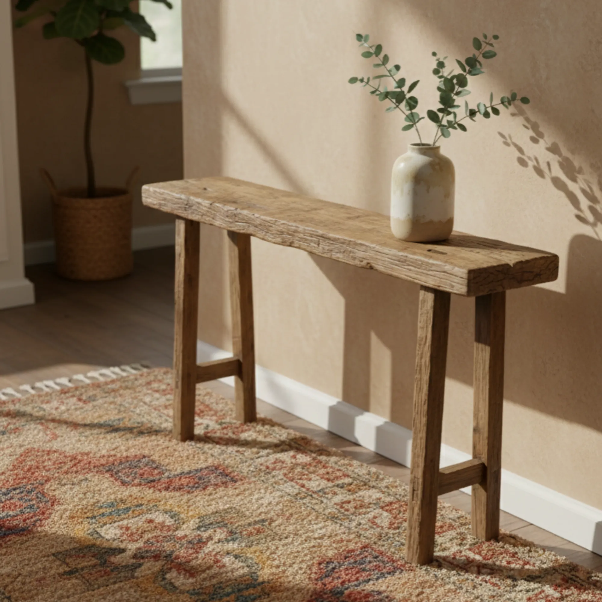 Live Edge Wood Entryway Console